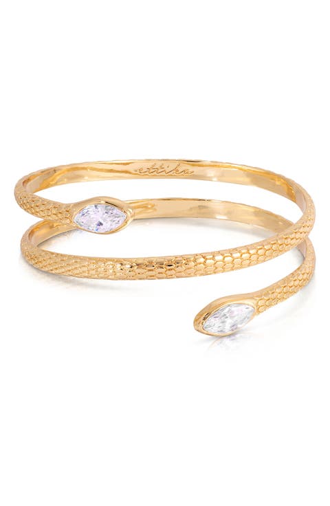 Serpent Wrap Cuff Bracelet