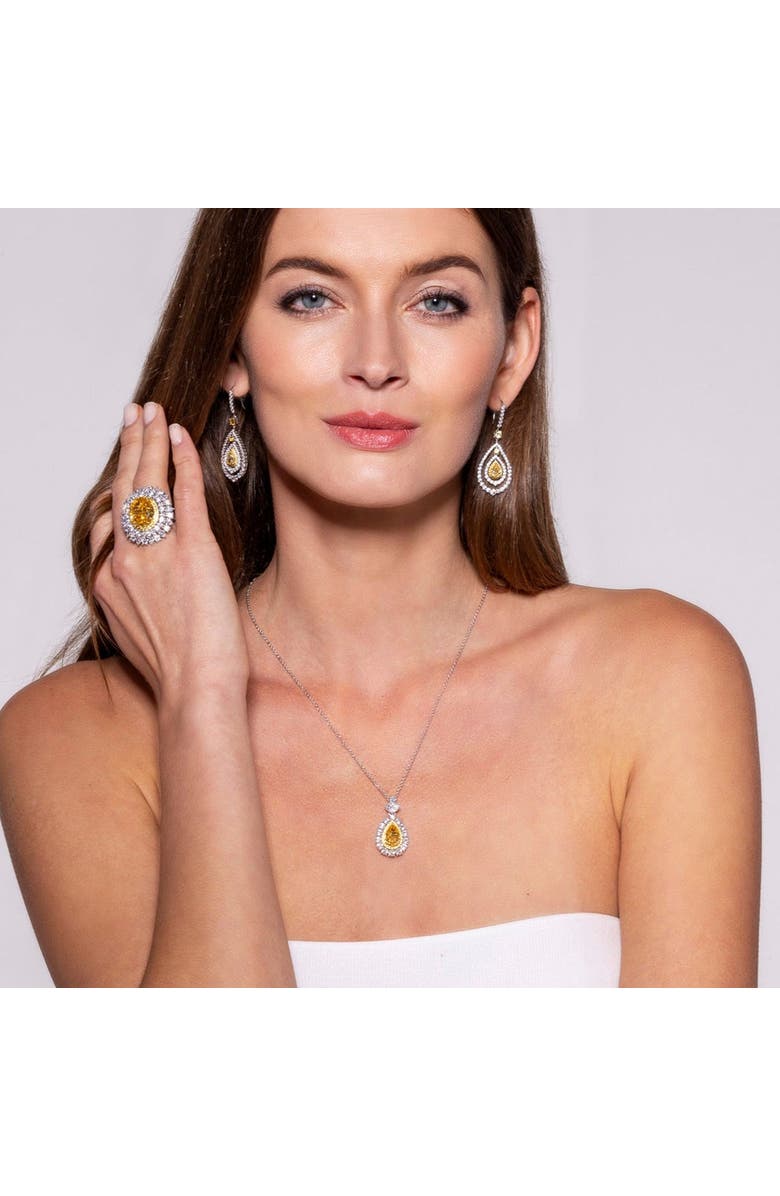 Anna Zuckerman Sunny Isles Crystalline Necklace 7tcw, Alternate, color, Canary Yellow Crystalline