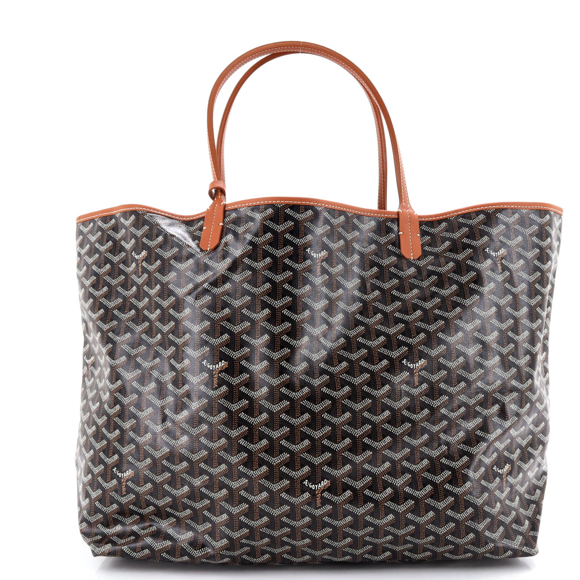 Pre-Owned Goyard Saint Louis Tote Coated Canvas GM, Alternate, color, Brown