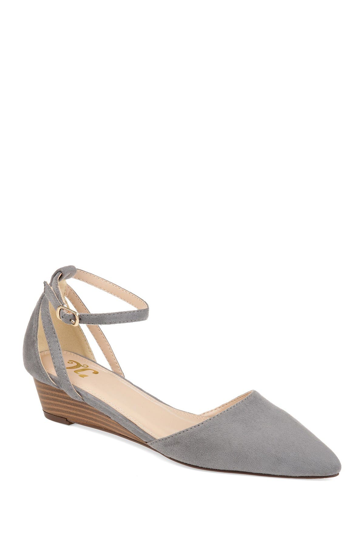 Journee Collection JOURNEE Arkie Sliver Wedge Pump, Main, color, Grey