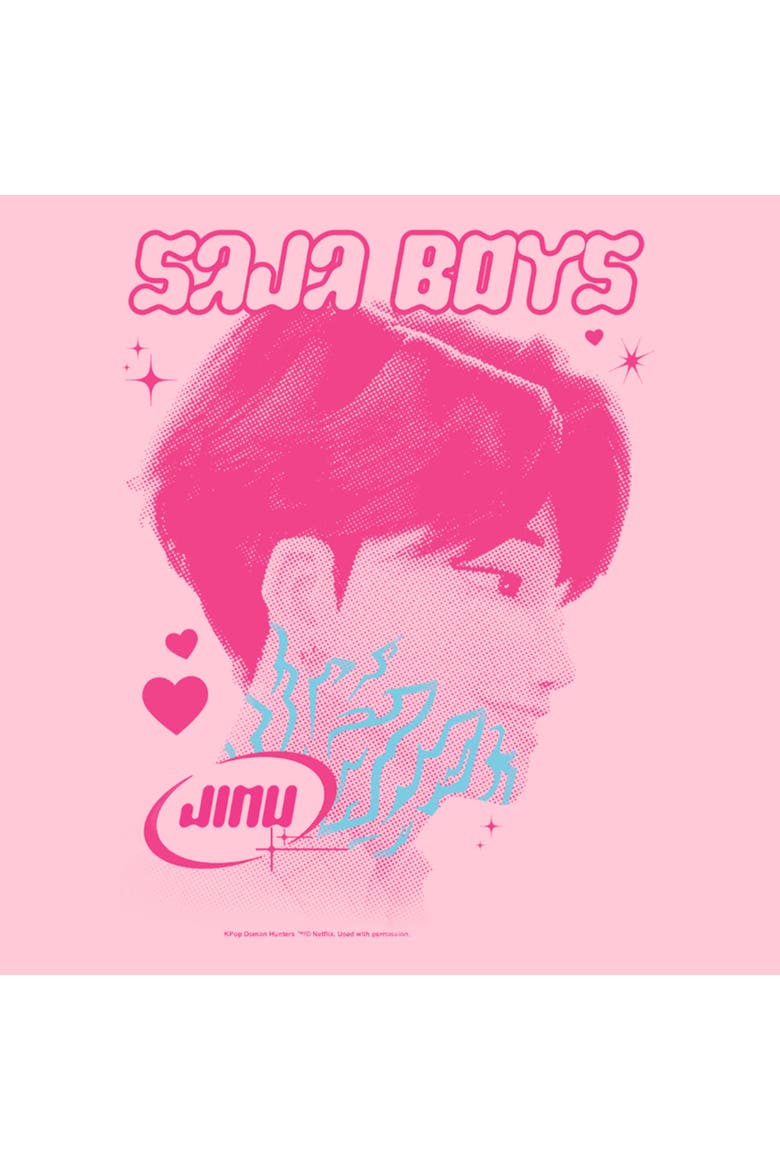 Girl's KPop Demon Hunters Jinu Saja Profile  Graphic T-Shirt, Alternate, color, Light Pink