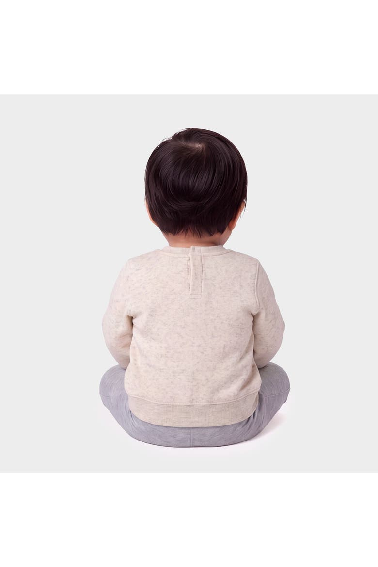 Spooky Season Stick Figures Infant Crew Fleece Sweatshirt, Alternate, color, Natural