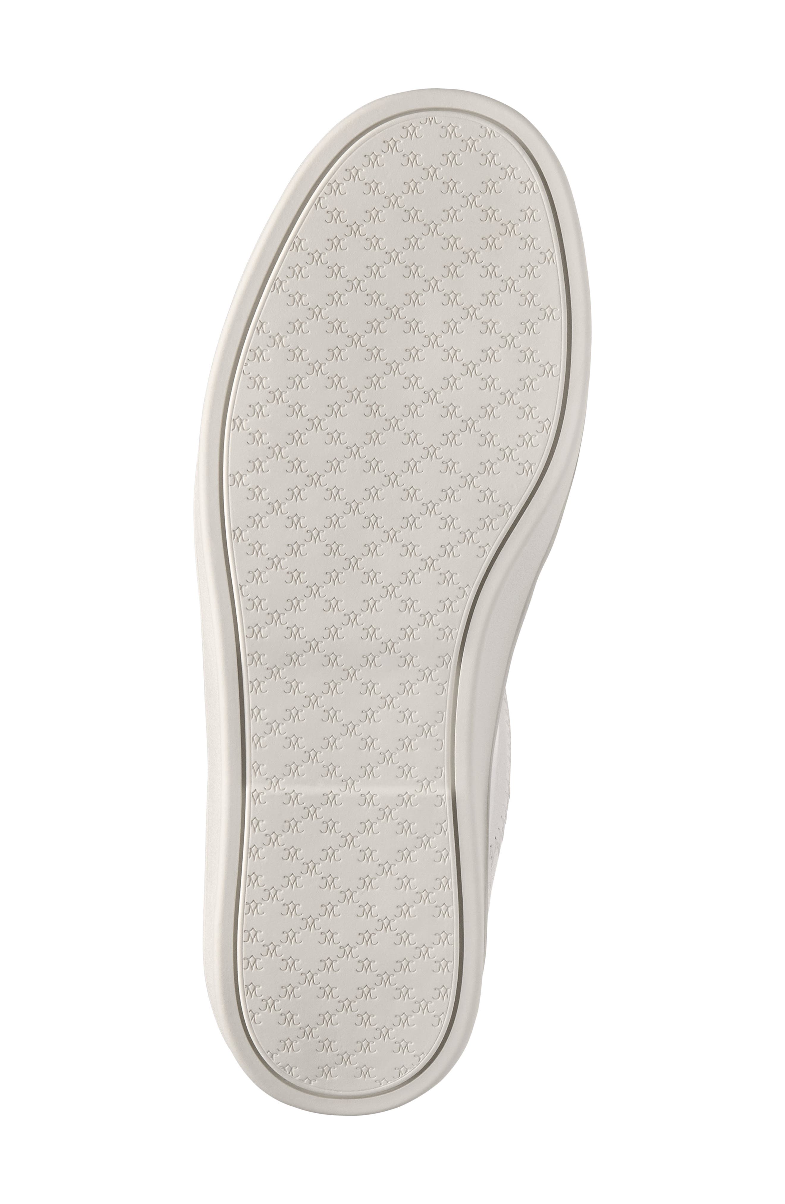 Johnston & Murphy Ashley Side Zip Sneaker, Alternate, color, White Suede/Glove Leather