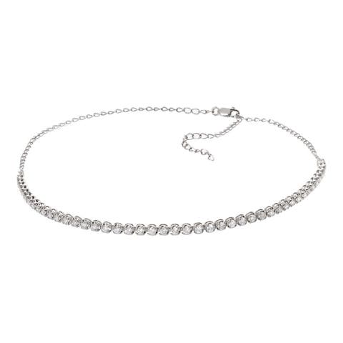 3 Carats Diamond Cupcake Tennis Choker Nekclace 14K