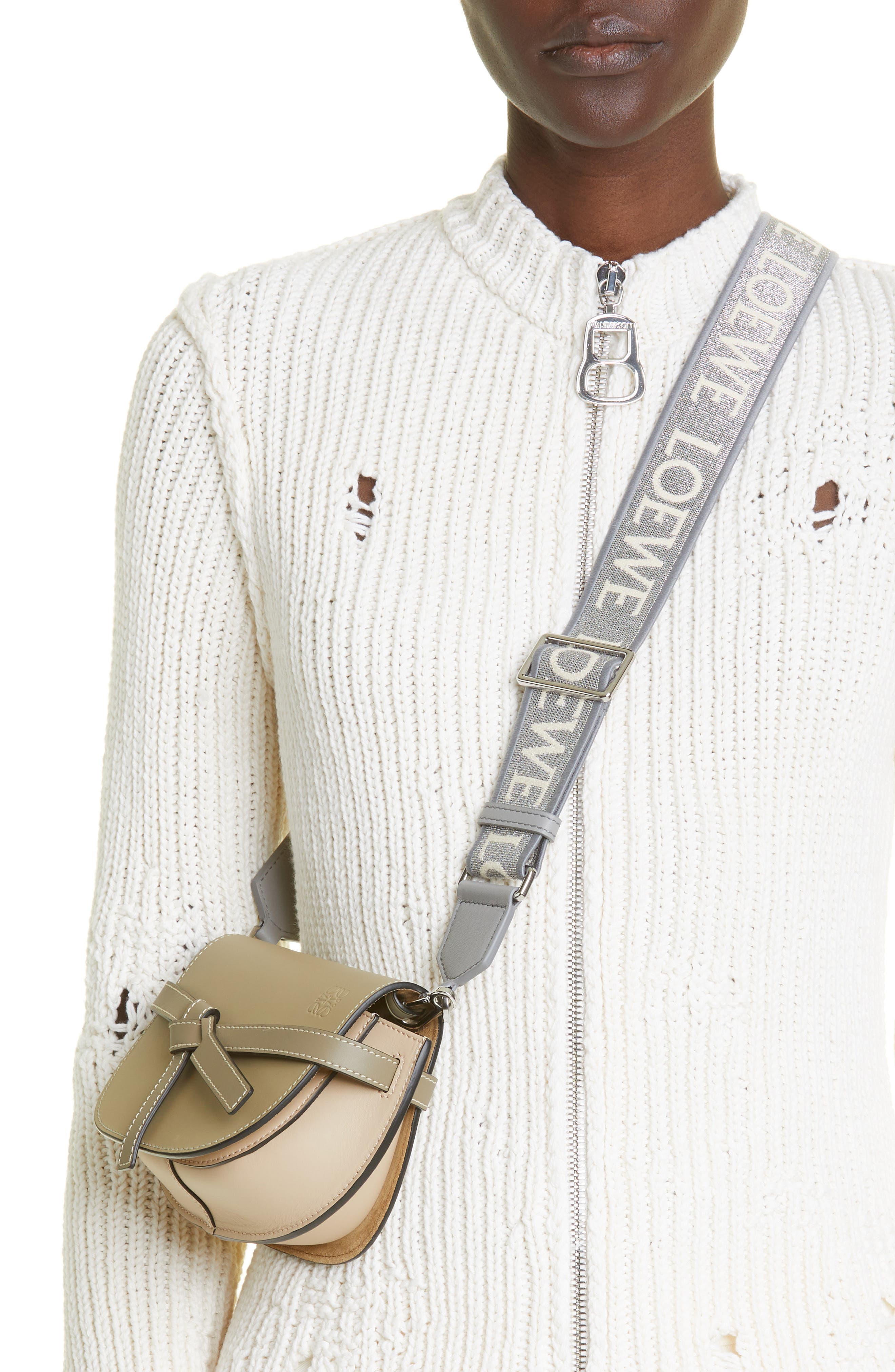 Loewe Anagram Logo Bag Strap, Alternate, color, 