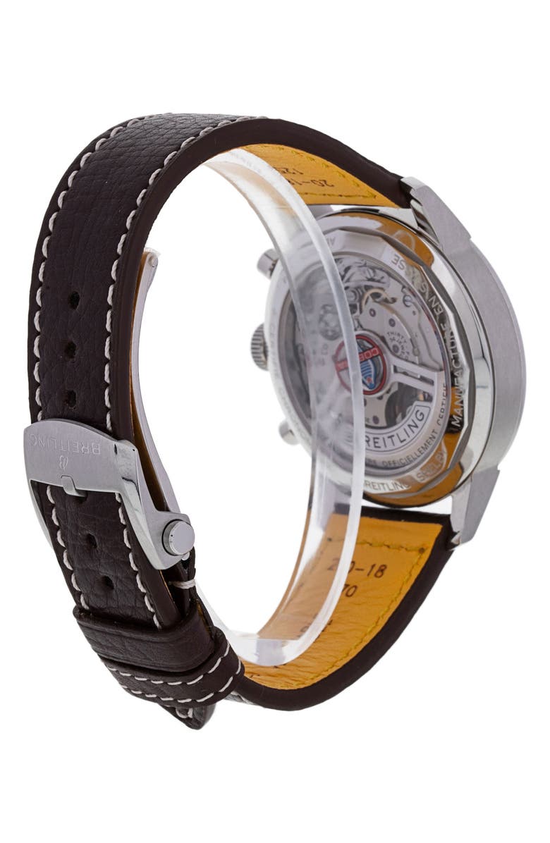 Watchfinder & Co. Breitling x Shelby Cobra Preowned 2023 Top Time AB0176 Automatic Leather Strap Watch, 41mm, Alternate, color, Blue