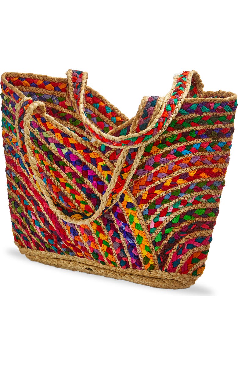 tag Playa Braided Jute Tote Multi Jute Summer, Main, color, Multicolored