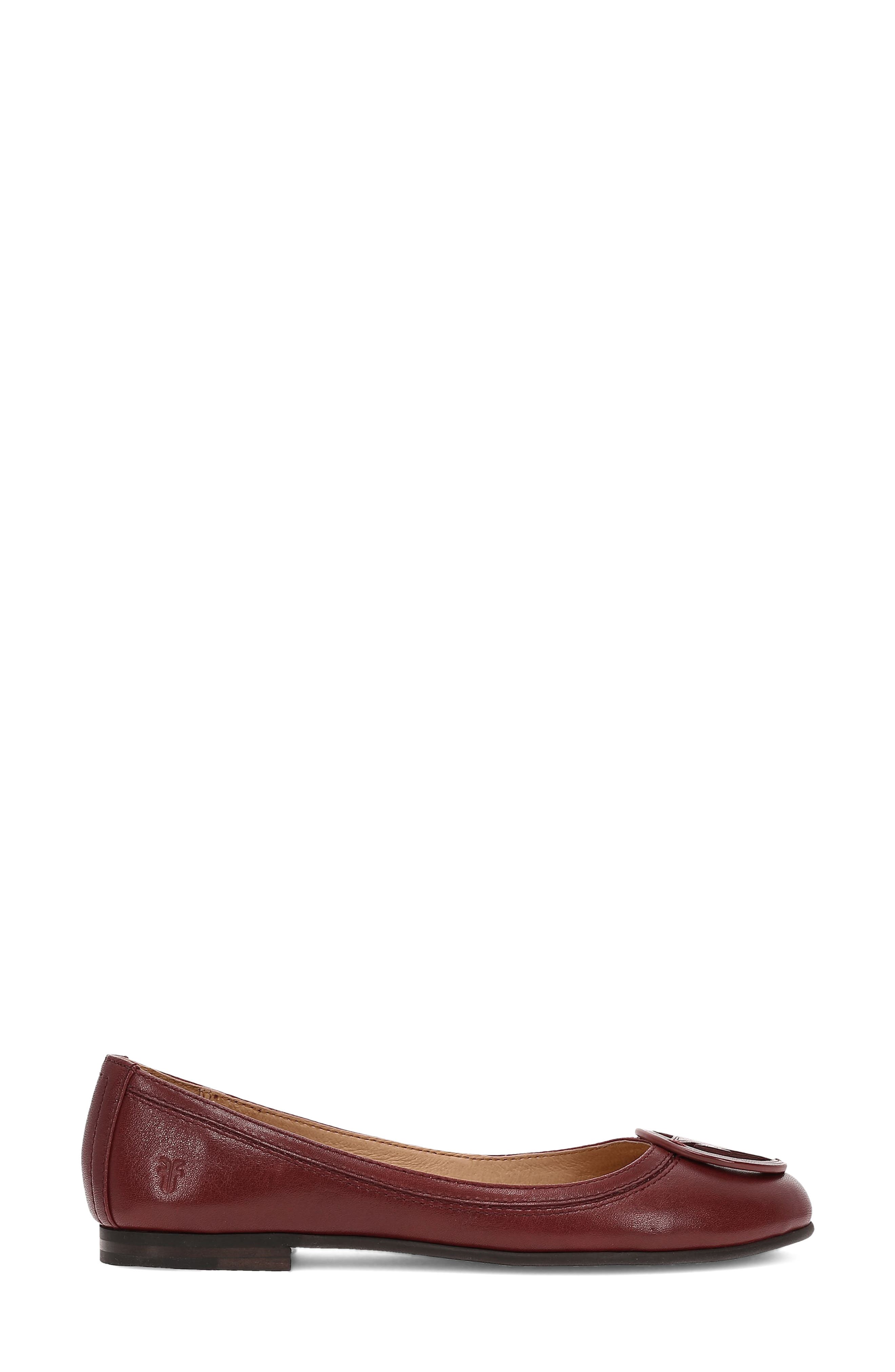 Carson Logo Ballet Flat, Alternate, color, CRANBERRY