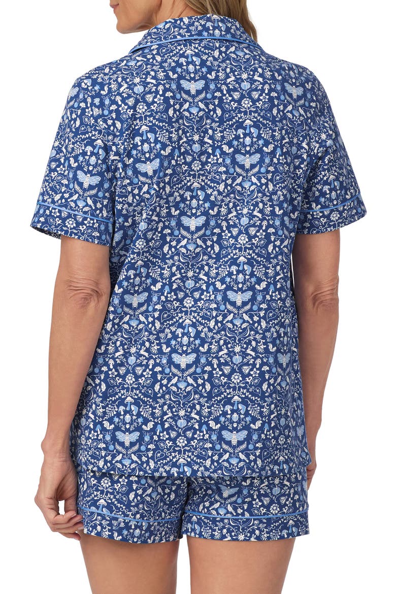 Print Organic Cotton Jersey Short Pajamas, Alternate, color, THROUGH THE WOODS