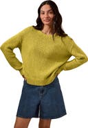 Celtic & Co. Slub Knit Button Detail Sweater