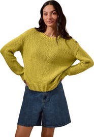 Celtic & Co. Slub Knit Button Detail Sweater