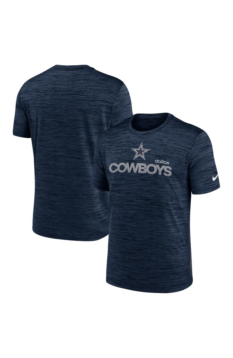 Nike Men's Nike Navy Dallas Cowboys Blitz Velocity Modern Performance T-Shirt, Alternate, color, 