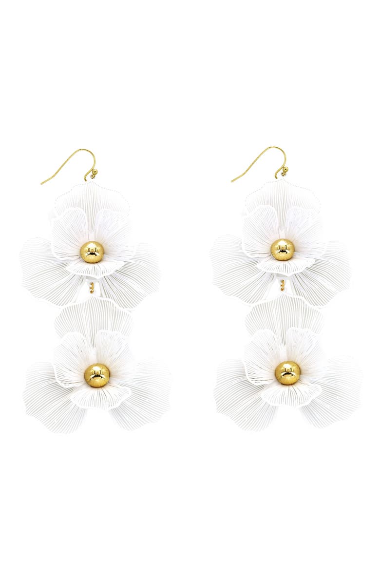 Panacea Flower Drop Earrings, Main, color, 