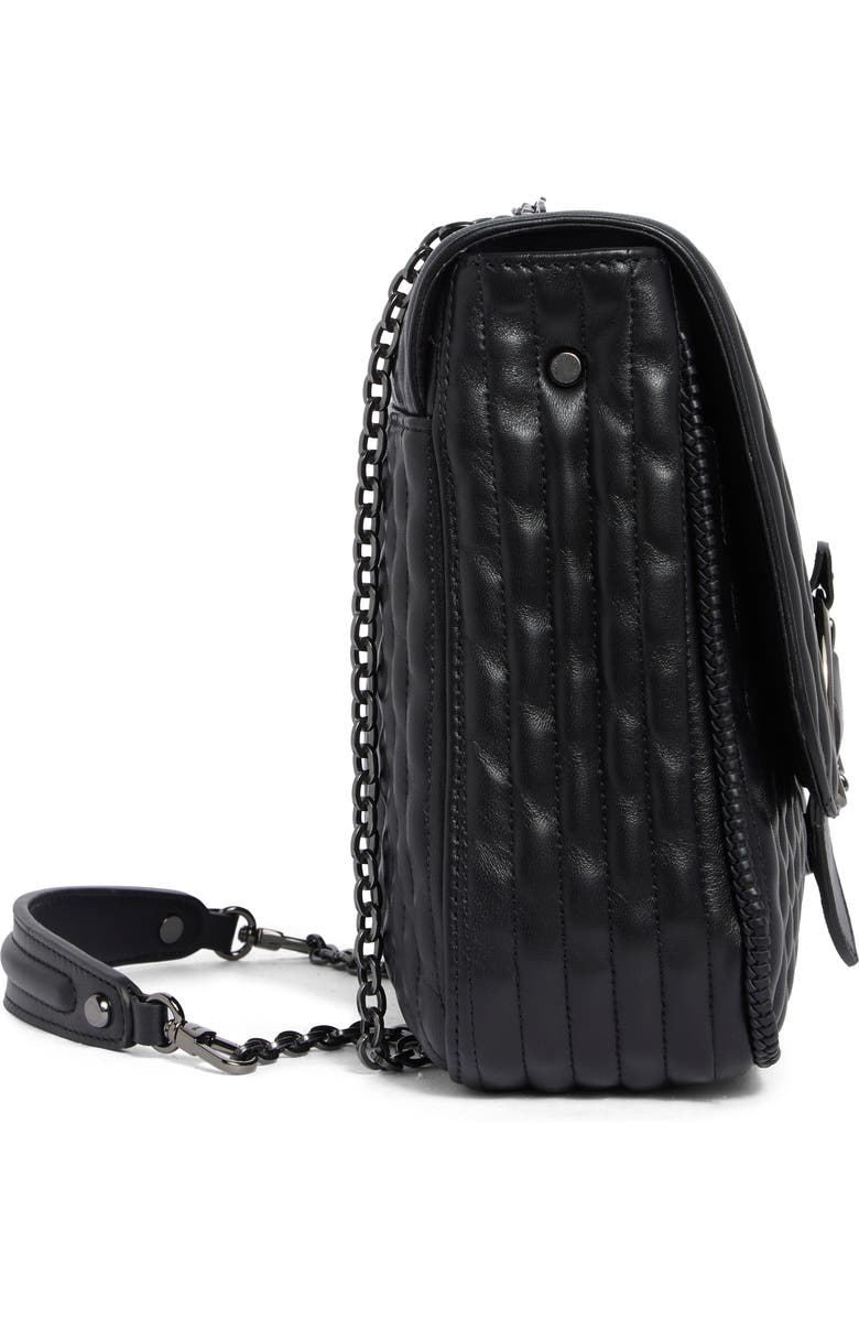 Longchamp Amazn Large Leather Shoulder Bag, Alternate, color, Black