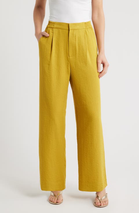 Pleated Wide Leg Pants