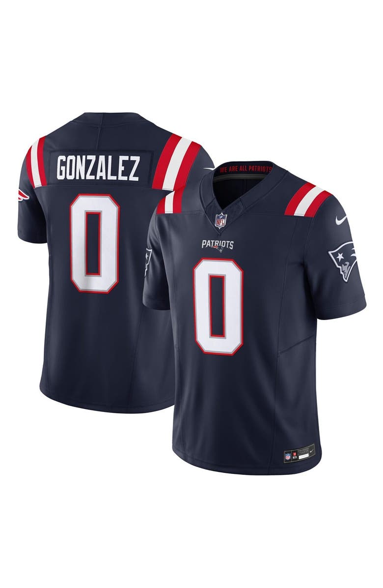 Nike Men's Nike Christian Gonzalez Navy New England Patriots Vapor F.U.S.E. Limited Jersey, Main, color, Navy