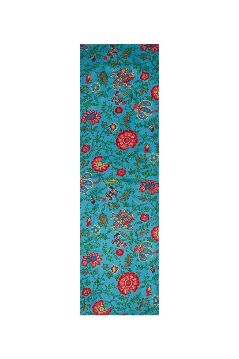 Runner Dragon Flower Turquoise, Main, color, Dragon Flower Turquoise