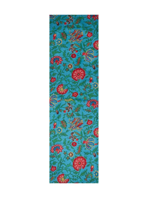 Runner Dragon Flower Turquoise