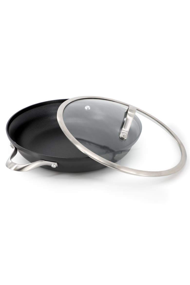 Signature Hard-Anodized Nonstick 12-Inch Everyday Pan with Cover, Alternate, color, Black
