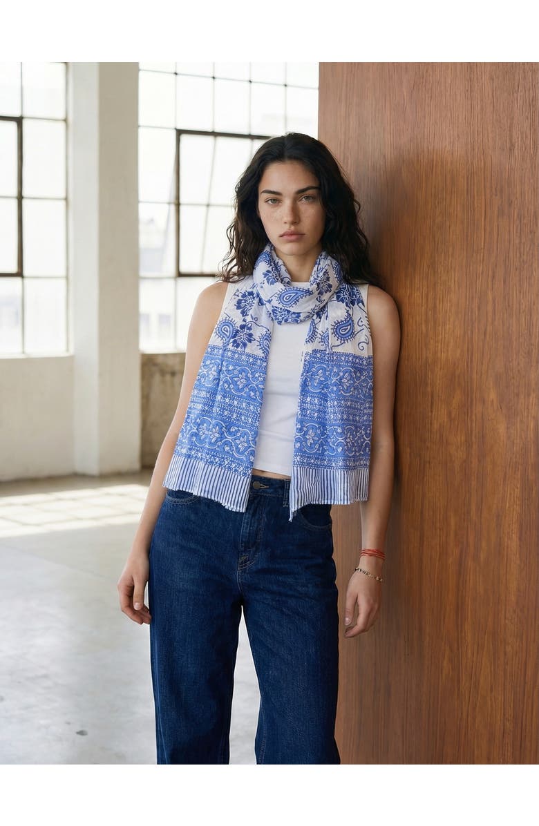 Passion Lilie Mom's Favorite Blue Scarf, Alternate, color, Blue