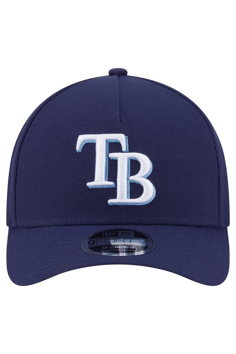 Men's New Era  Navy Tampa Bay Rays 9FORTY M-Crown Adjustable Hat, Alternate, color, Navy