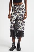 Collina Strada Hiss Crepe & Lace Midi Skirt