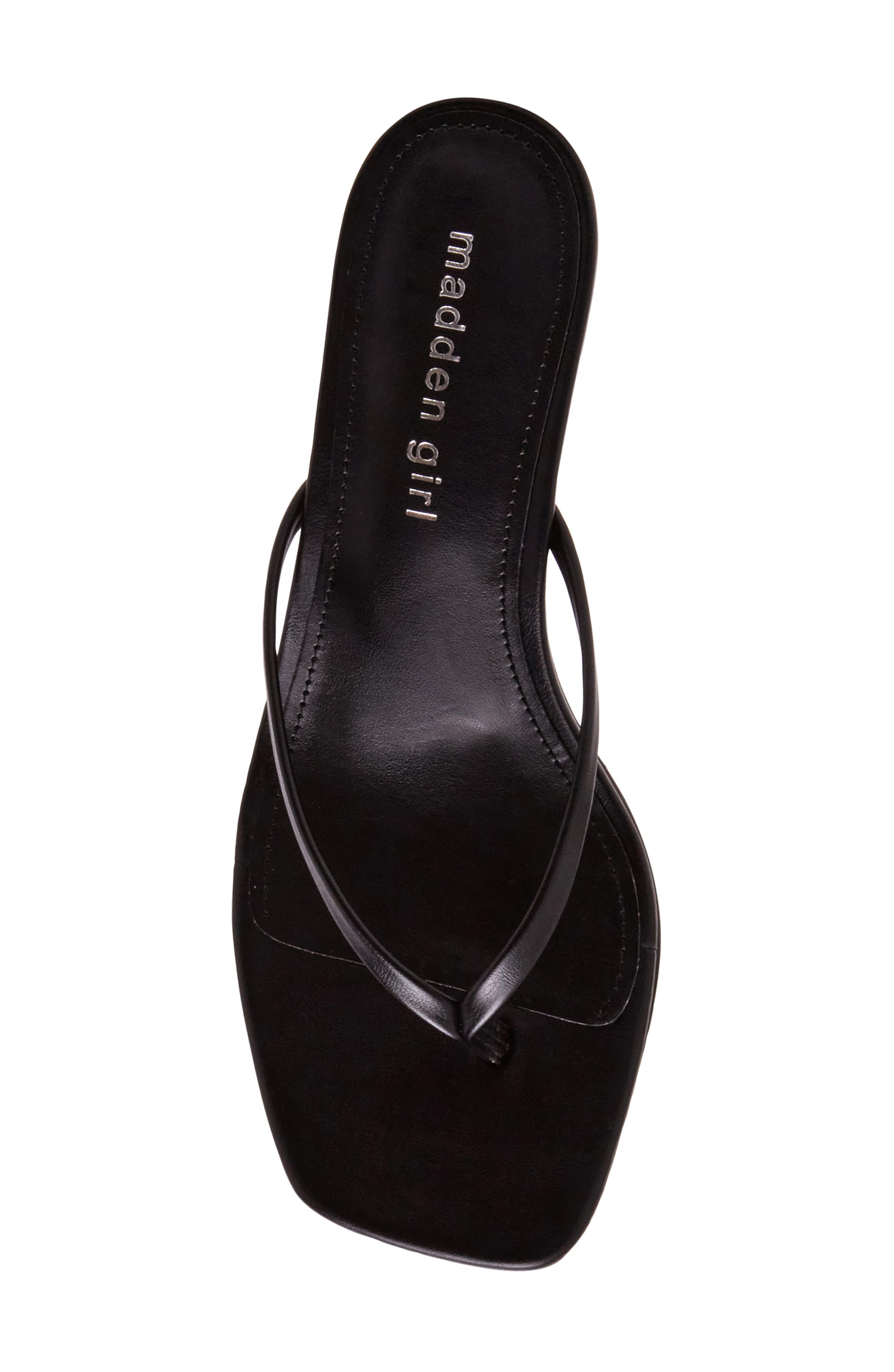 Madden Girl <p>Charlenne Kitten Heel Thong Sandal (Women)</p>, Alternate, color, Black Paris