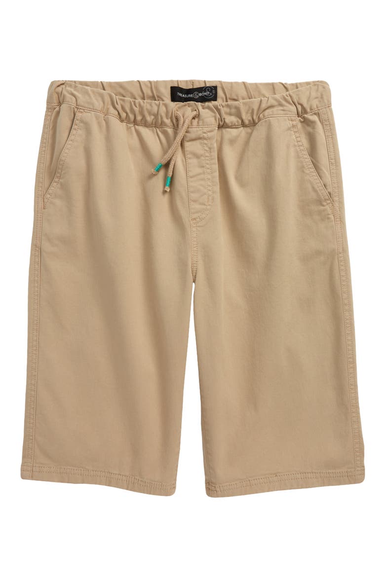 Kids' Twill Shorts, Main, color, TAN STOCK
