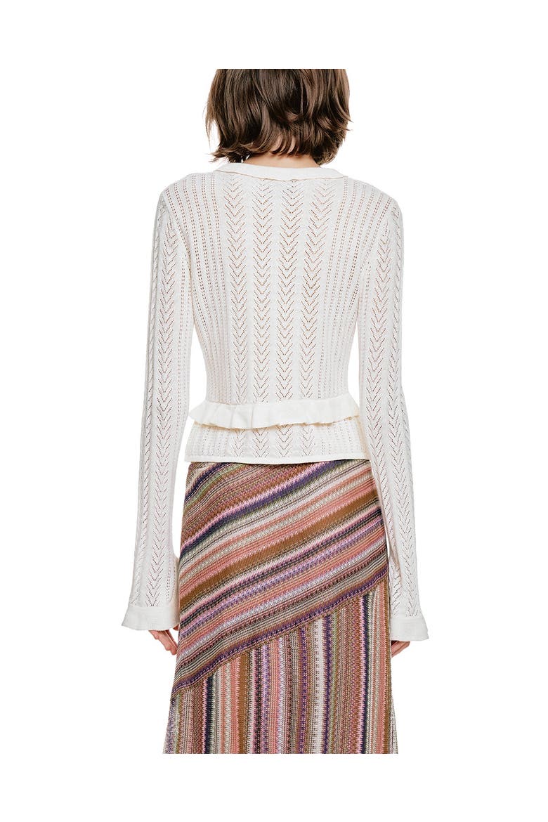 Victorian Pointelle Cardigan, Alternate, color, Cream