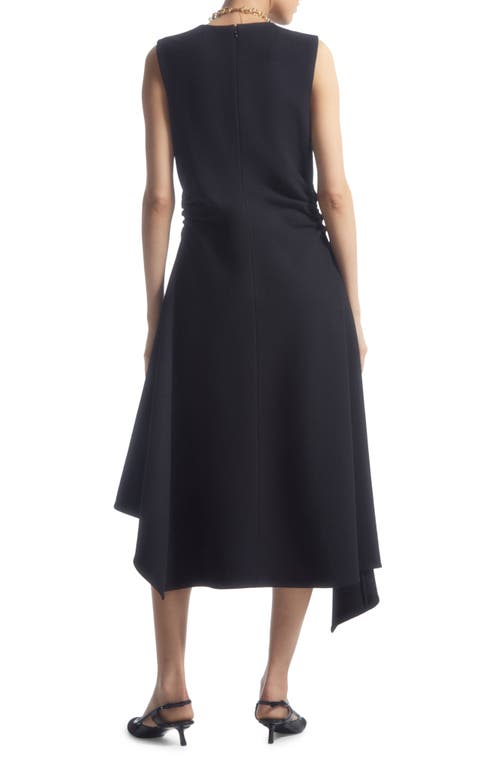 COS COS SLEEVELESS ASYMMETRIC MIDI DRESS