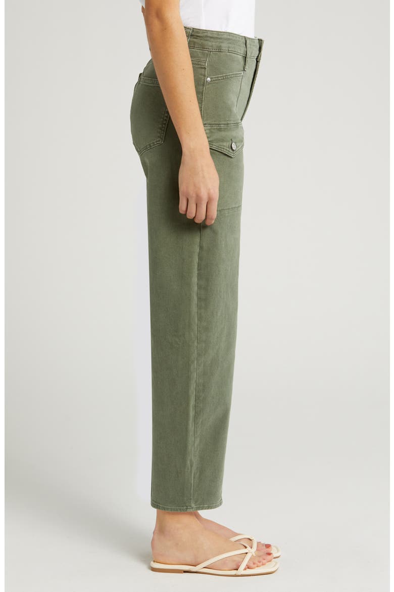 Alexis High Waist Tapered Cargo Jeans, Alternate, color, VINTAGE IVY GREEN