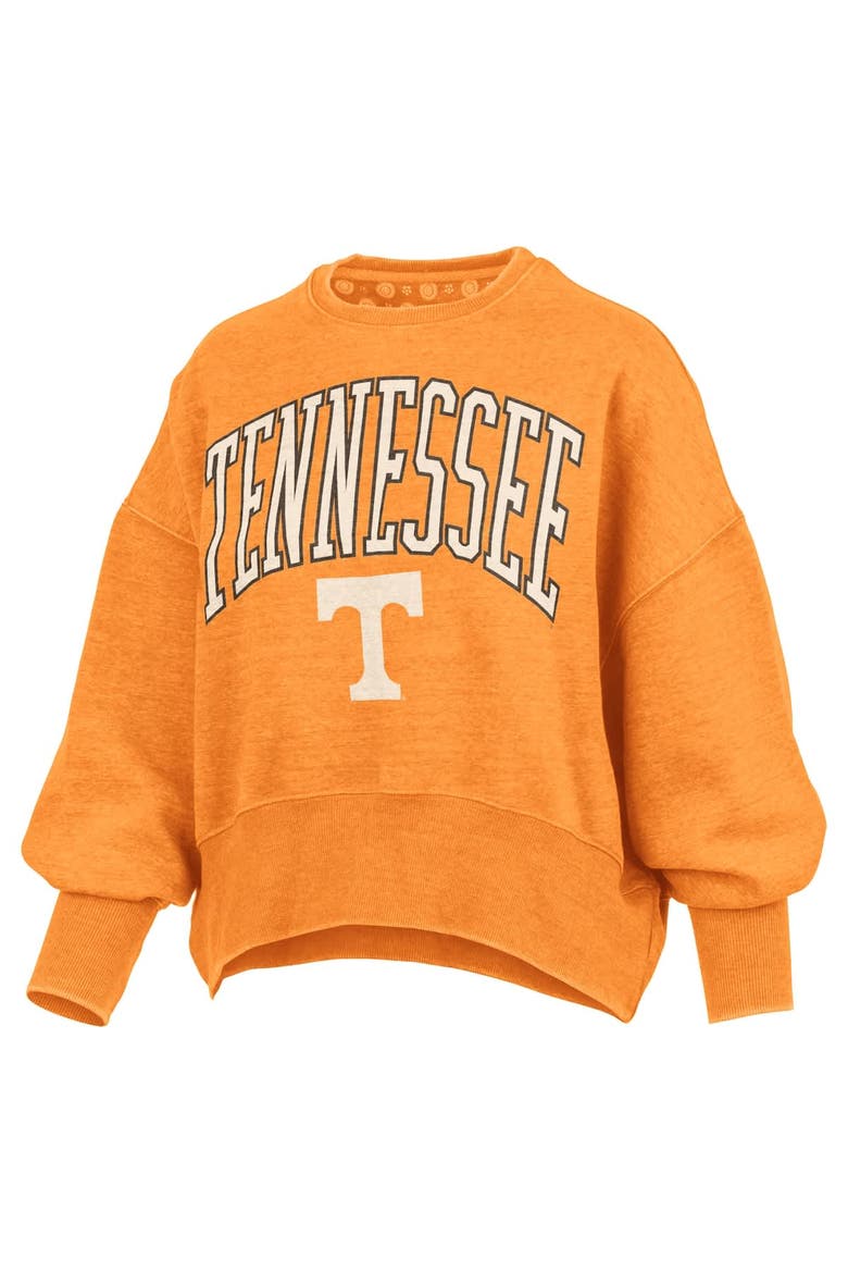 Women's Pressbox Tennessee Orange Tennessee Volunteers Oversized Waist-Length Crewneck Sweatshirt, Alternate, color, Tennessee Orange