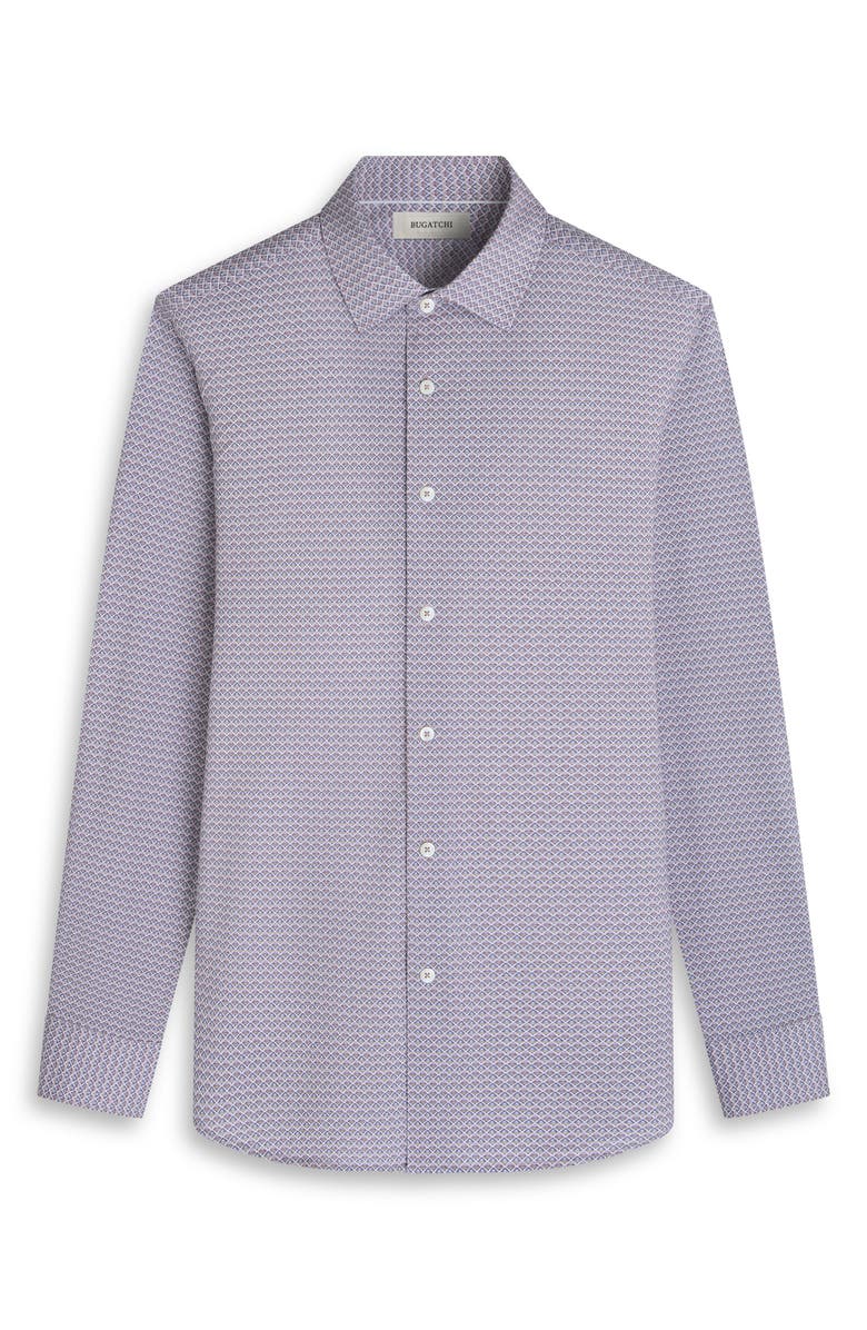 Bugatchi James OoohCotton<sup>®</sup> Diamond Geo Button-Up Shirt, Alternate, color, Wood Rose