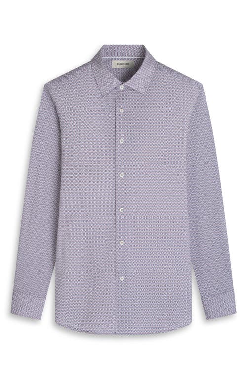 Bugatchi James Ooohcotton® Diamond Geo Button-up Shirt In Purple