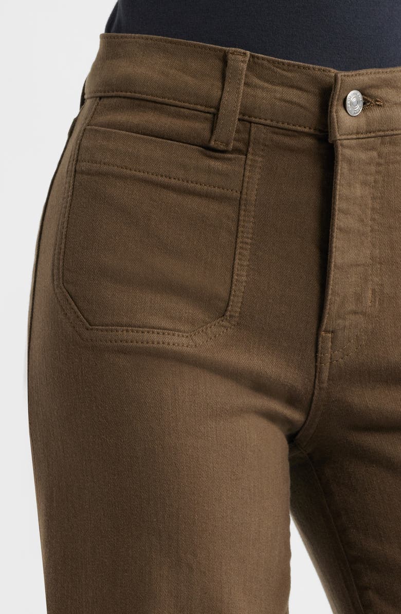 FRAME Le Slim Palazzo Modernist Pocket Wide Leg Jeans, Alternate, color, Sagebrush Raw Fray