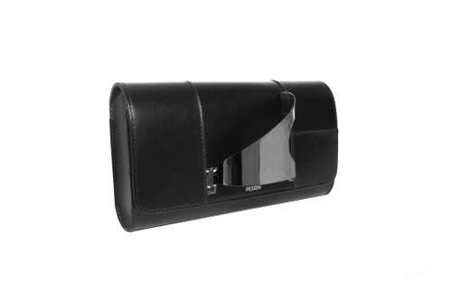 Perrin Paris L'eiffel Classic Clutch In Black Ruthenium