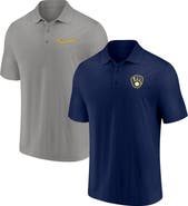 FANATICS Men's Fanatics Branded Navy/Gray Milwaukee Brewers Dueling Logos Polo Combo Set