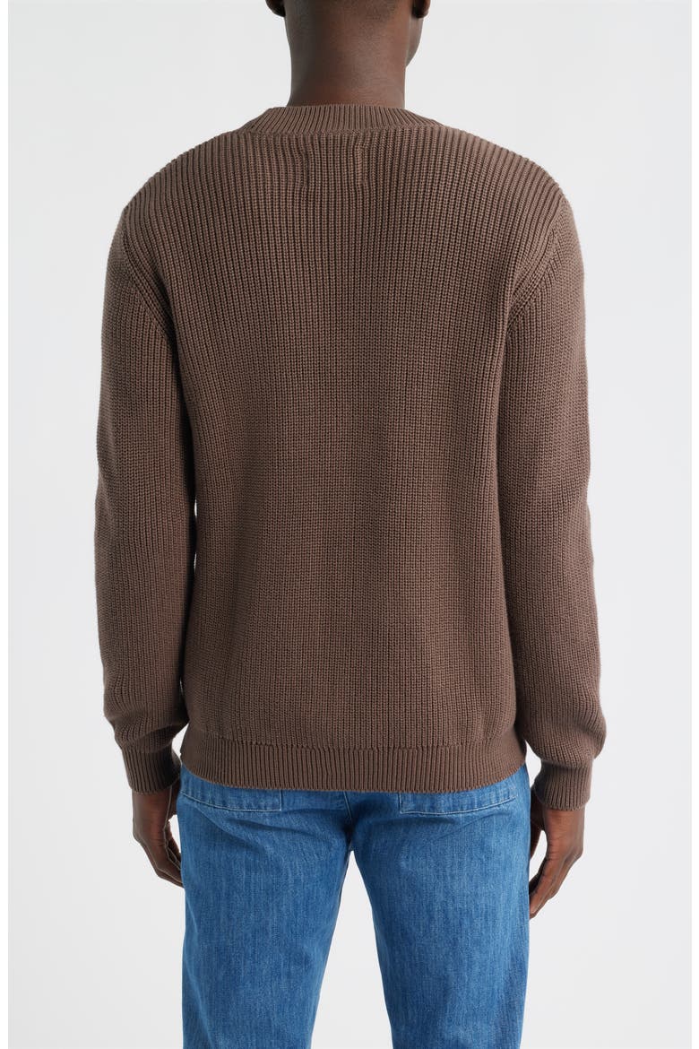 Bay Organic Cotton V-Neck Cardigan, Alternate, color, COFFEE