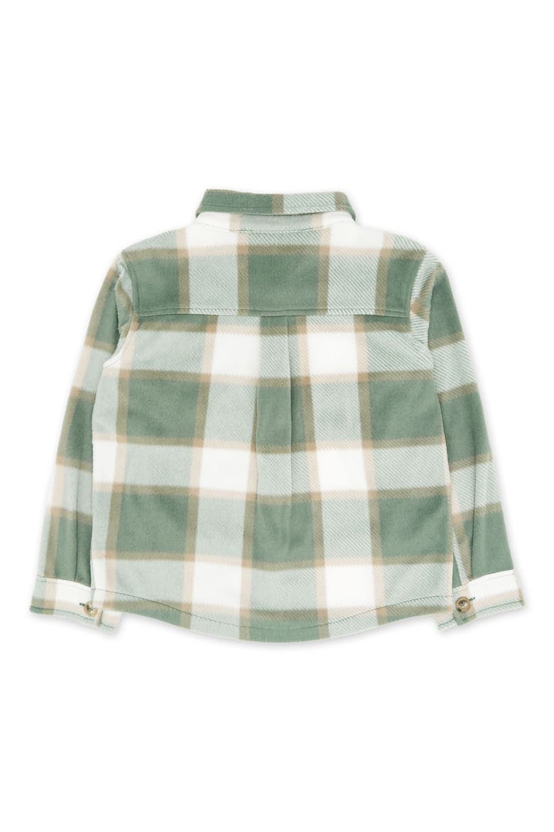 Kids' Alpine Cozy Plaid Fleece Shirtjacket, Alternate, color, SAGE