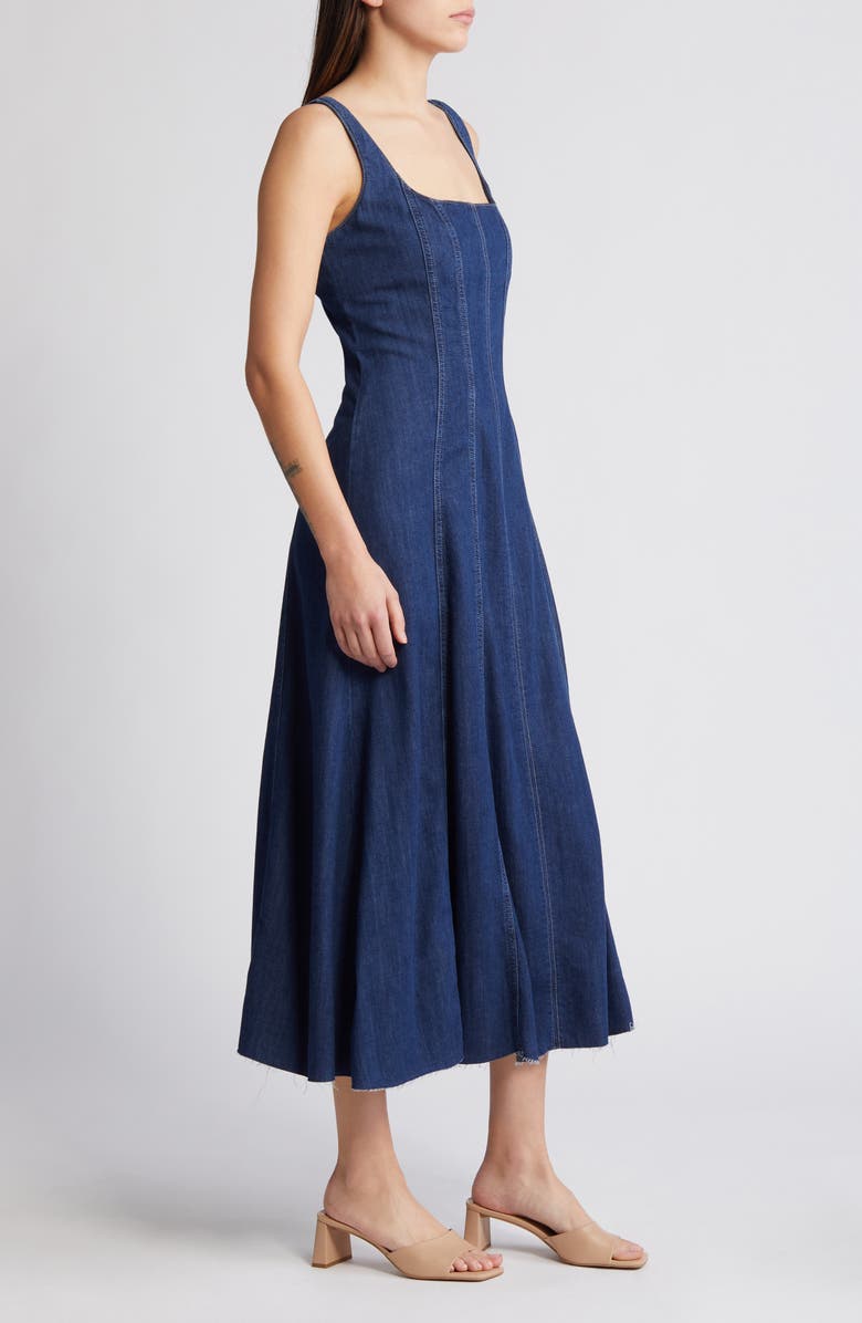 Reformation Amory Denim Dress, Alternate, color, 