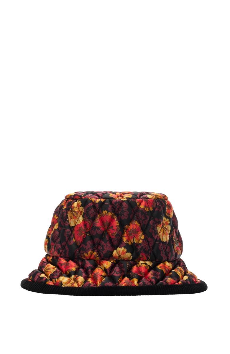 Burberry Geranium Leaf  Nylon Bucket Hat, Main, color, Poppy Red