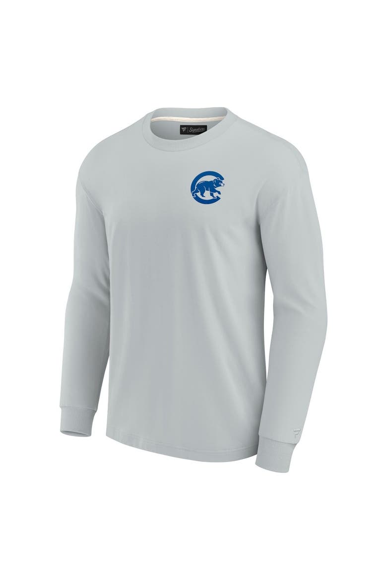Unisex Fanatics Signature Gray Chicago Cubs Elements Super Soft Long Sleeve T-Shirt, Alternate, color, Gray