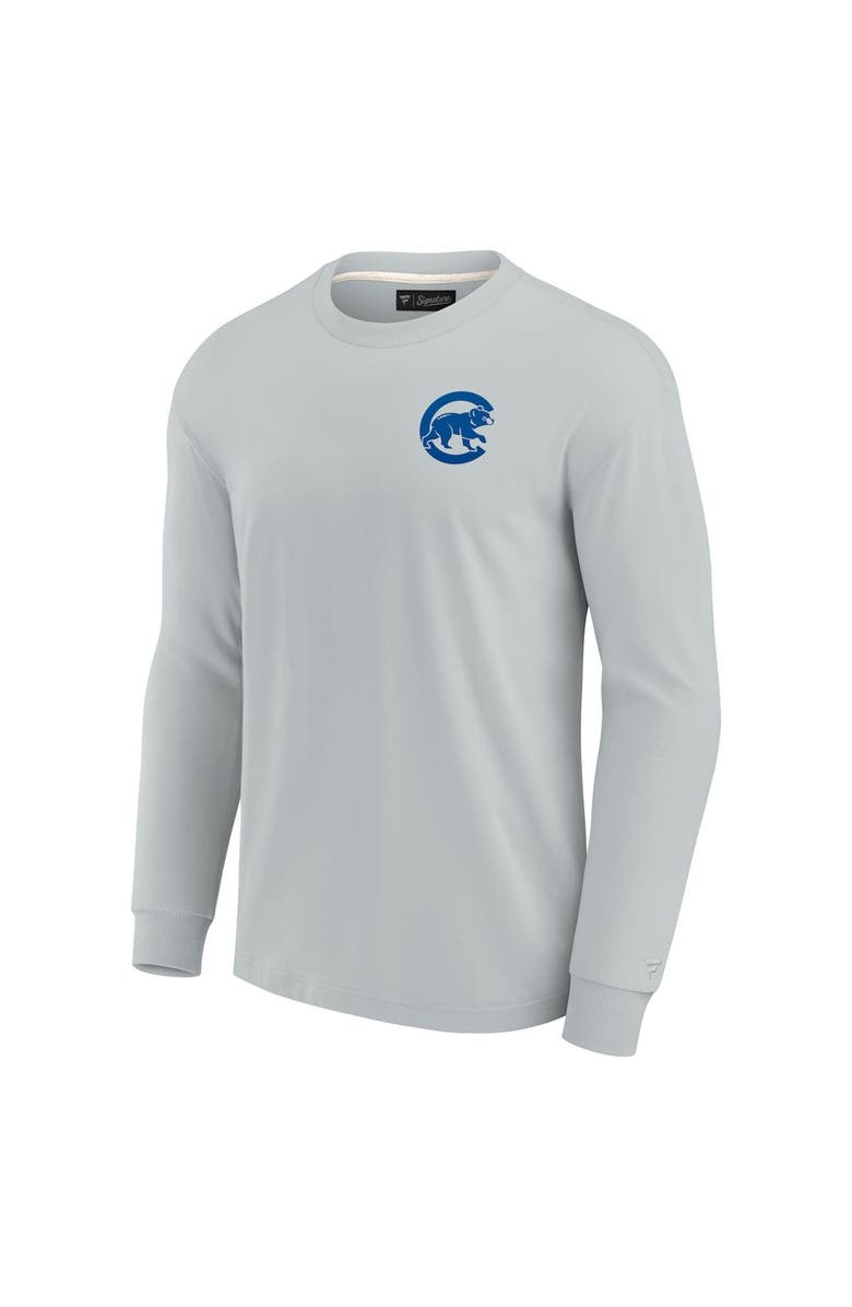 Fanatics Signature Unisex Fanatics Signature Gray Chicago Cubs Elements Super Soft Long Sleeve T-Shirt, Alternate, color, 