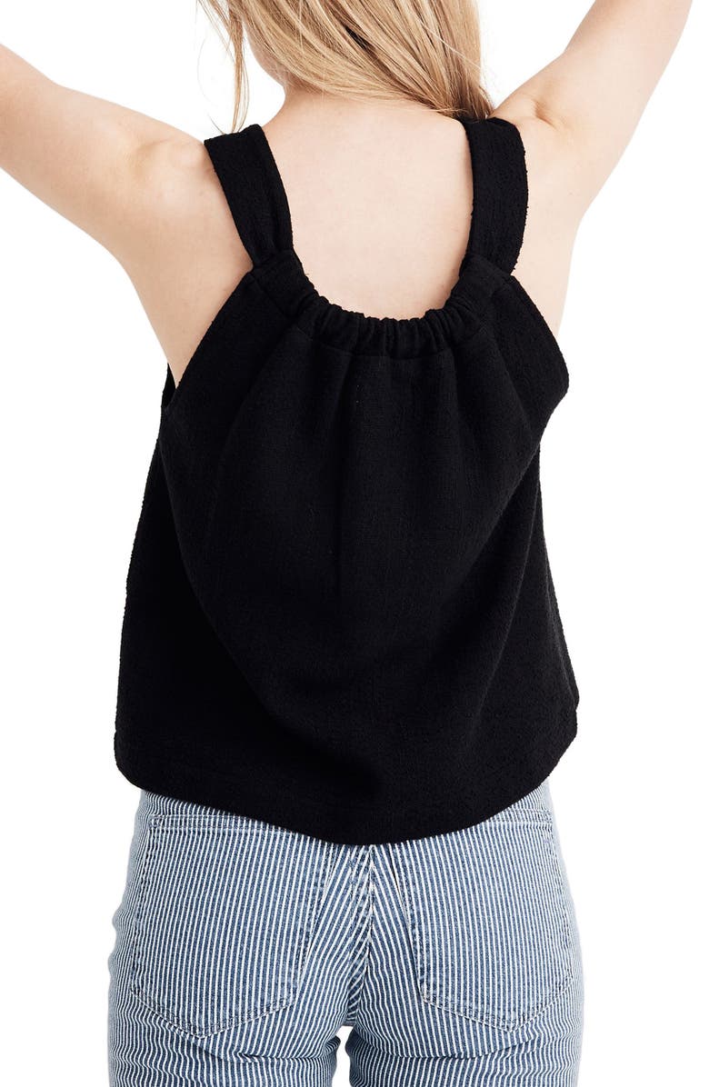Madewell Texture & Thread Button Front Swing Tank, Alternate, color, 