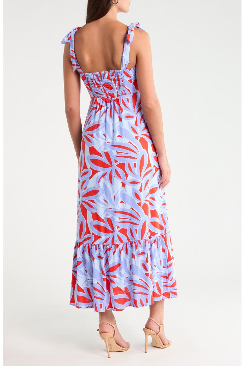 Hendy Shoulder Tie Maxi Sundress, Alternate, color, RED-BLUE