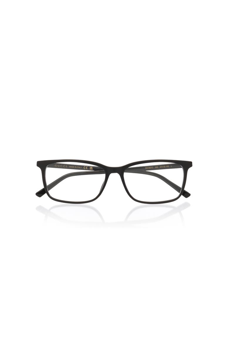 57mm Rectangle optical glasses, Alternate, color, Black