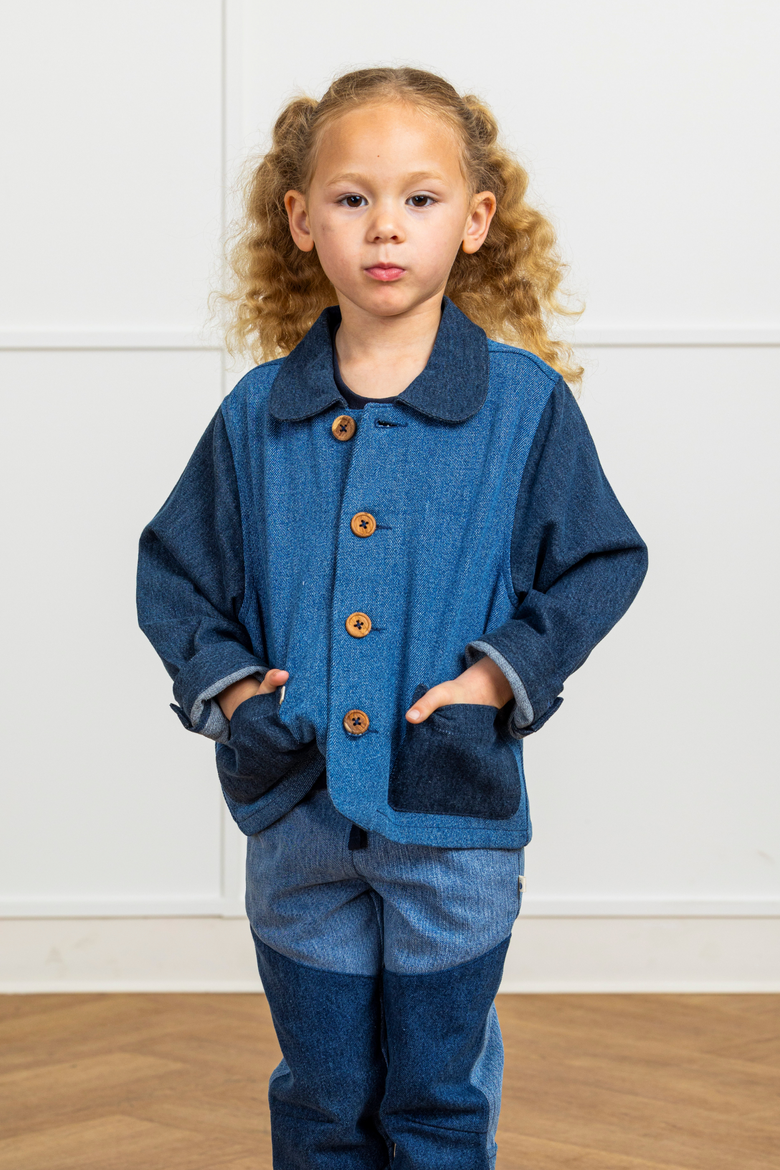Kids' Denim Billie Chore Jacket, Alternate, color, Denim