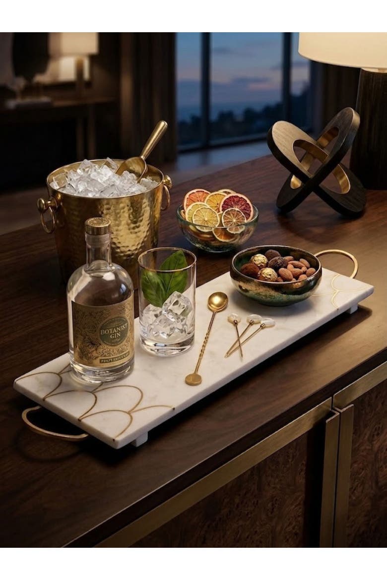 San Miguel Marble Tray, Alternate, color, Ivory White
