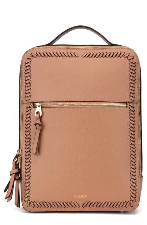 Kaya Faux Leather Laptop Backpack