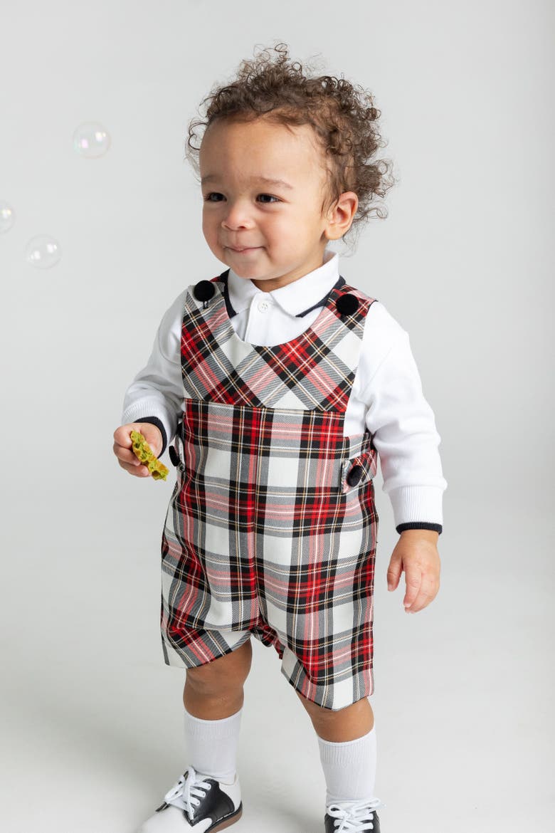 Plaid Shortall, Alternate, color, Red and White Plaid